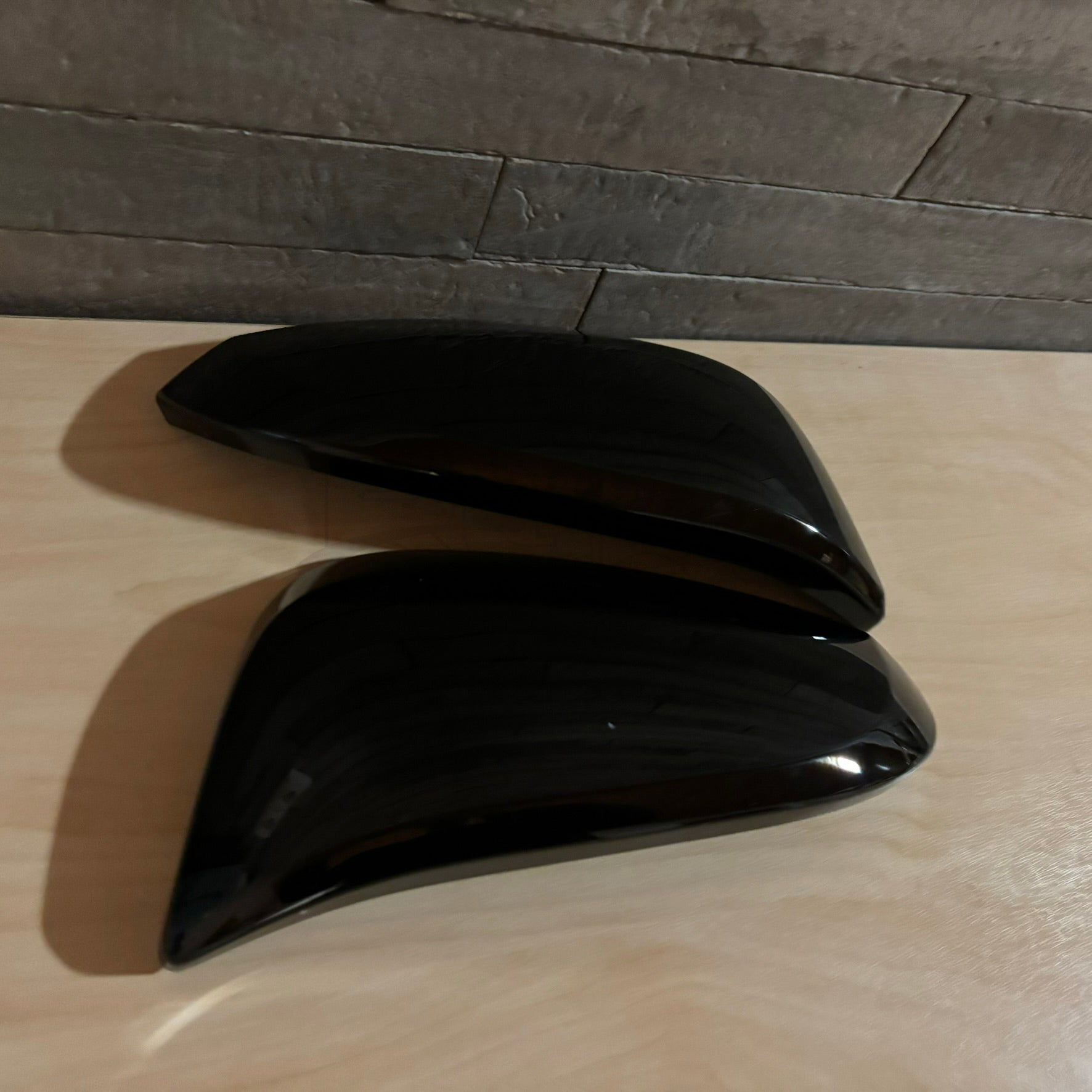 Pair Left Right Wing Mirror Cover For Toyota Highlander XU50 2016-2019 Black