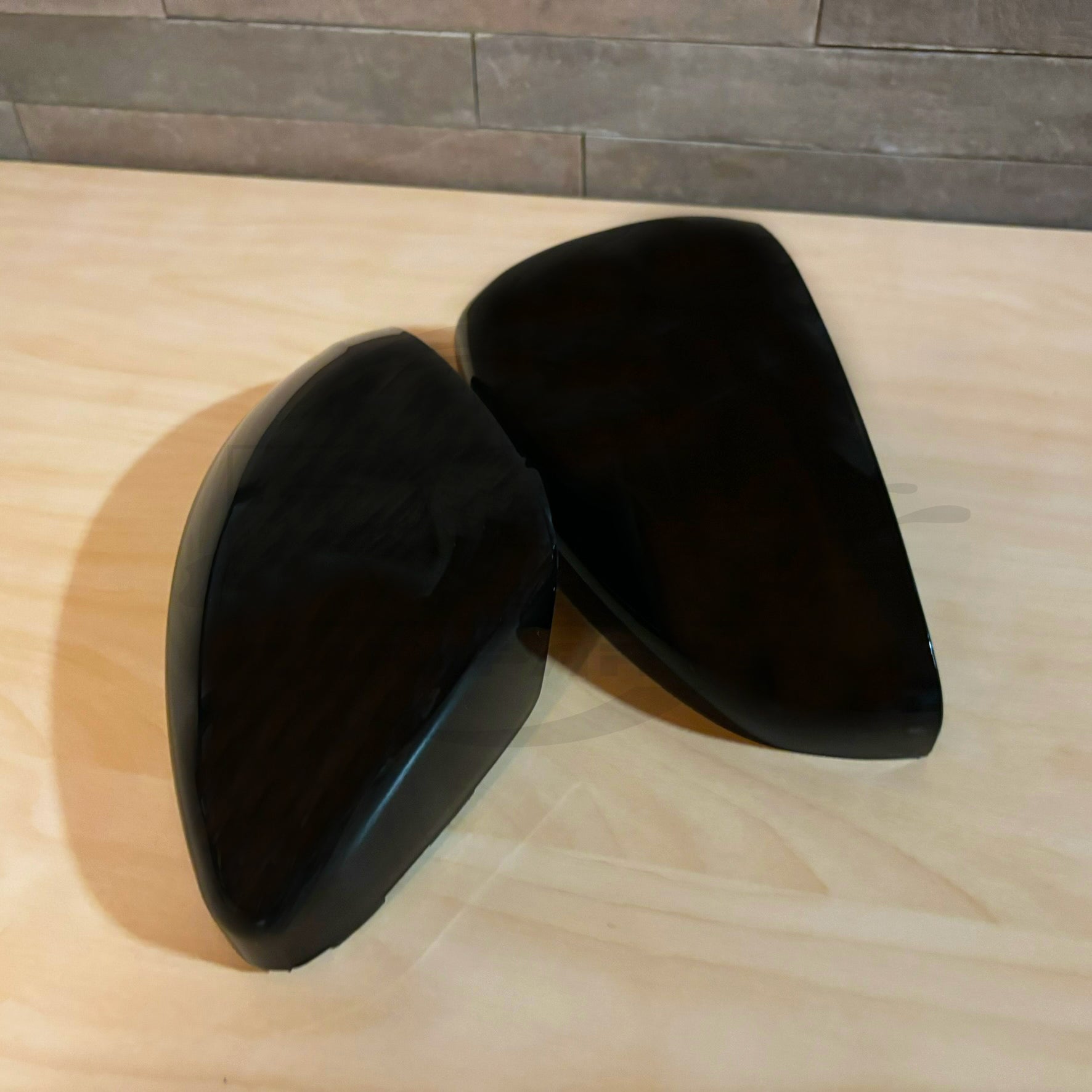 Pair Left Right Wing Mirror Cover For Peugeot 308 MK2 2013-2020 Black