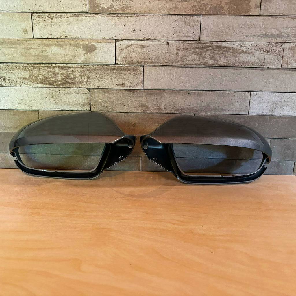 Pair Wing Mirror Cover Cap For Audi A6 C7 2012-2018 Monsoon Gray LX7R