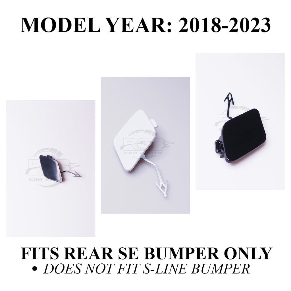 Rear Bumper Tow Hook Cover Towing Eye Cap For Audi A6 C8 2018-