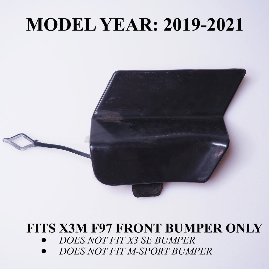 Front Bumper Tow Hook Cover Towing Eye Cap For BMW X3M F97 19-21 