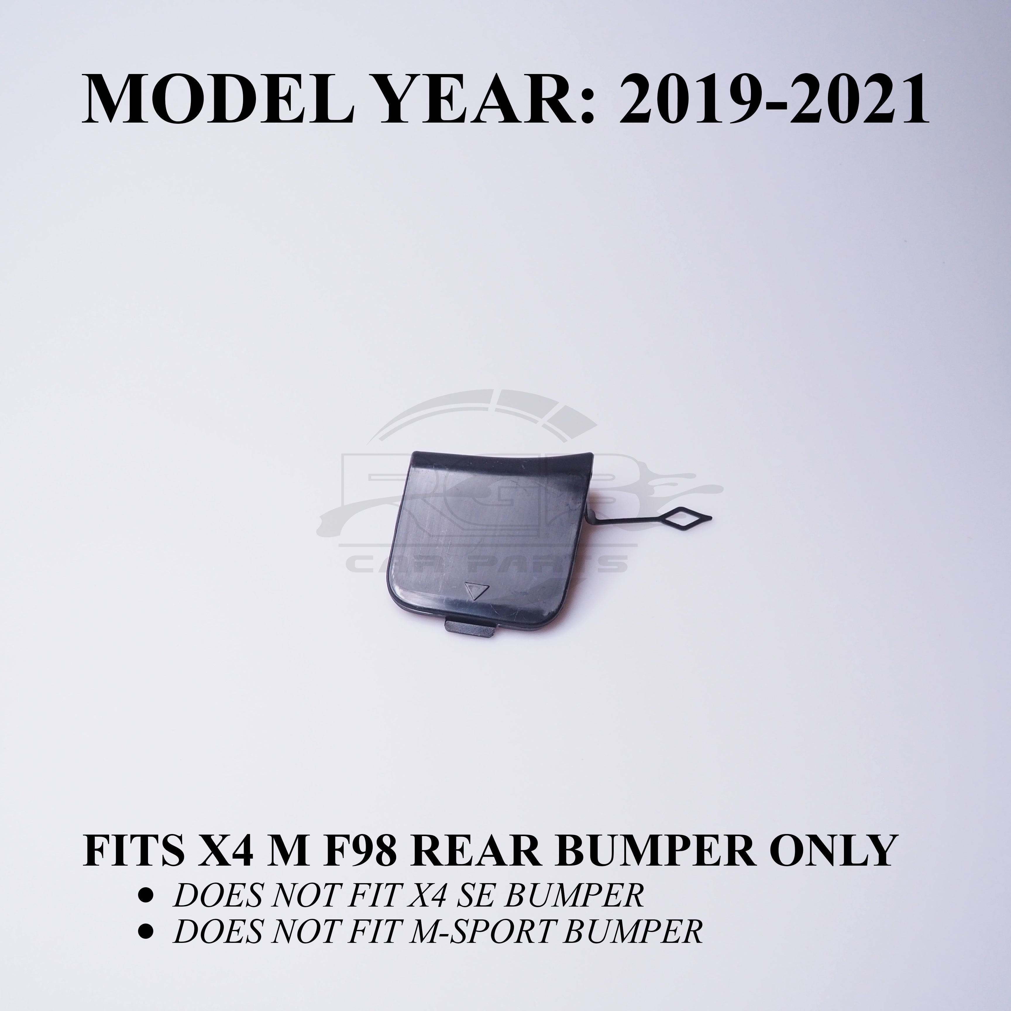 Rear Bumper Tow Hook Cover Towing Eye Cap For BMW X4M F98 19-21