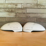 Pair Wing Mirror Cover For VW Golf MK8 ID.3 Seat Cupra Born Pure White LC9A