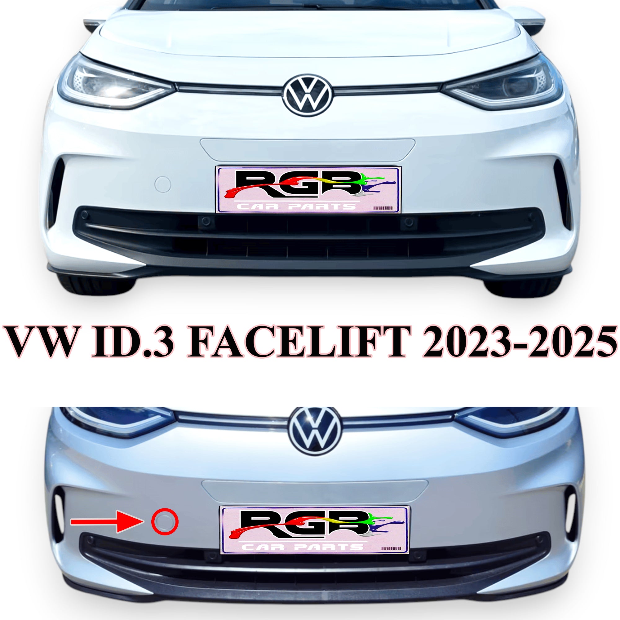 Volkswagen ID.3 Painted Front Bumper Tow Hook Cover For 2023-2025 10A807241A OEM