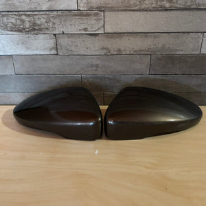 Pair Left Right Wing Mirror Cover For VW Passat B7 2011-2014 Toffee Brown LH8Z