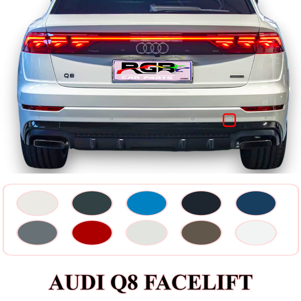 Audi Q8 Facelift Painted Rear Bumper Tow Hook Cover For 2024-2026 4M8807441A OEM