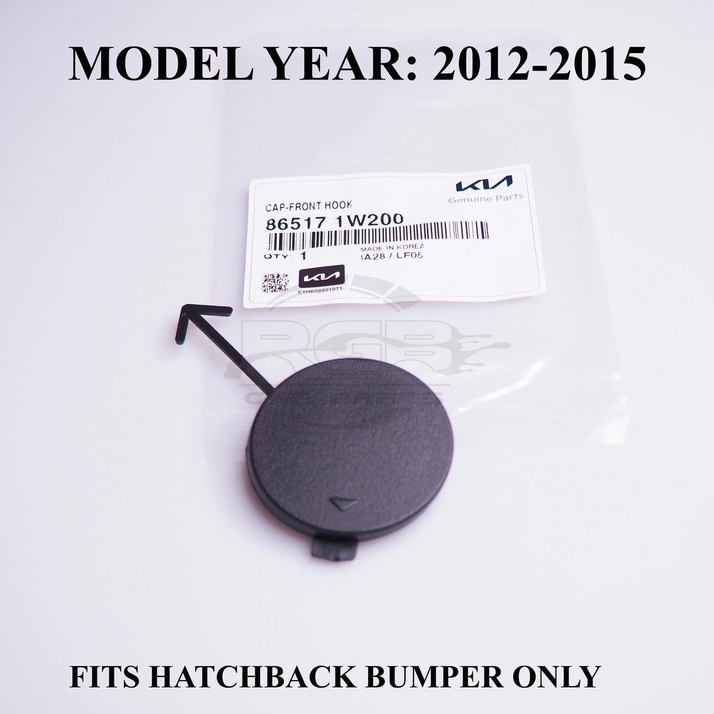Kia Rio UB Hatchback Front Bumper Tow Hook Cover Towing Cap For 2012-2015 OEM