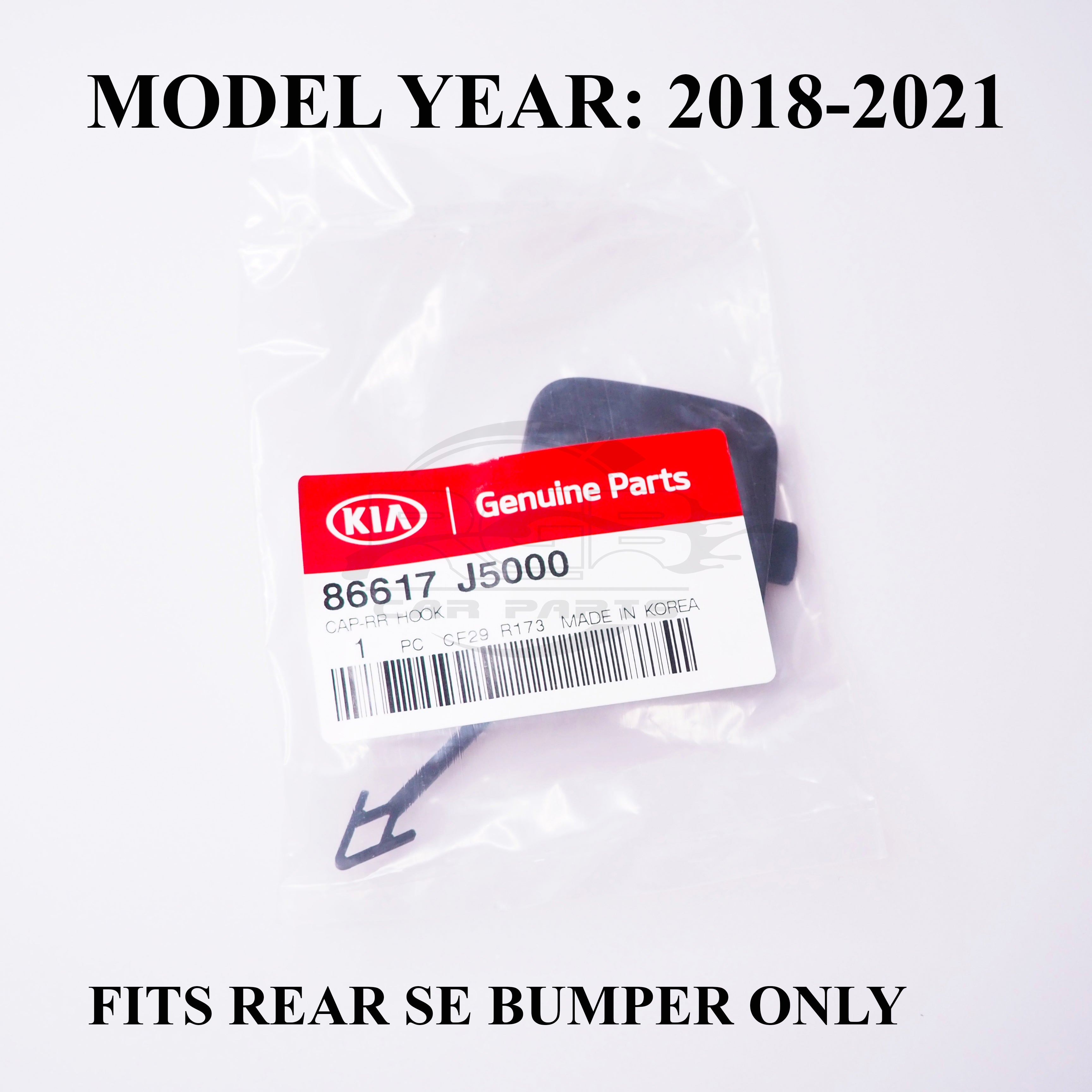 Kia Stinger SE Rear Bumper Tow Hook Cover Towing Eye Cap For 2018-2021 OEM