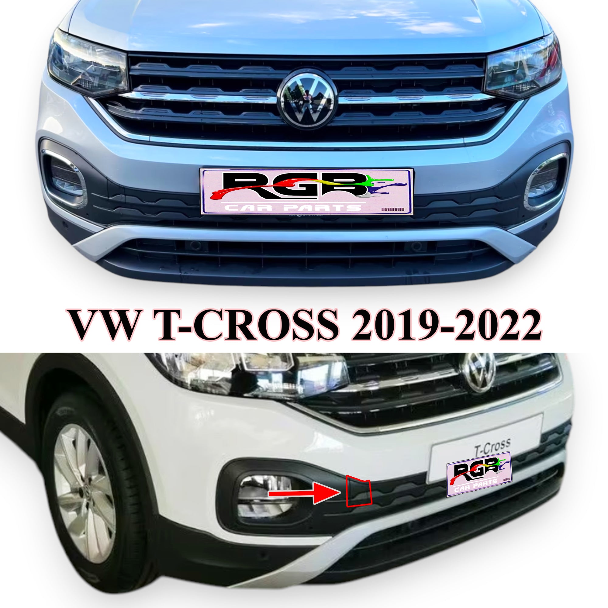Volkswagen T-Cross Painted Front Bumper Tow Hook Cover For 2019-2022 2GM807241 OEM