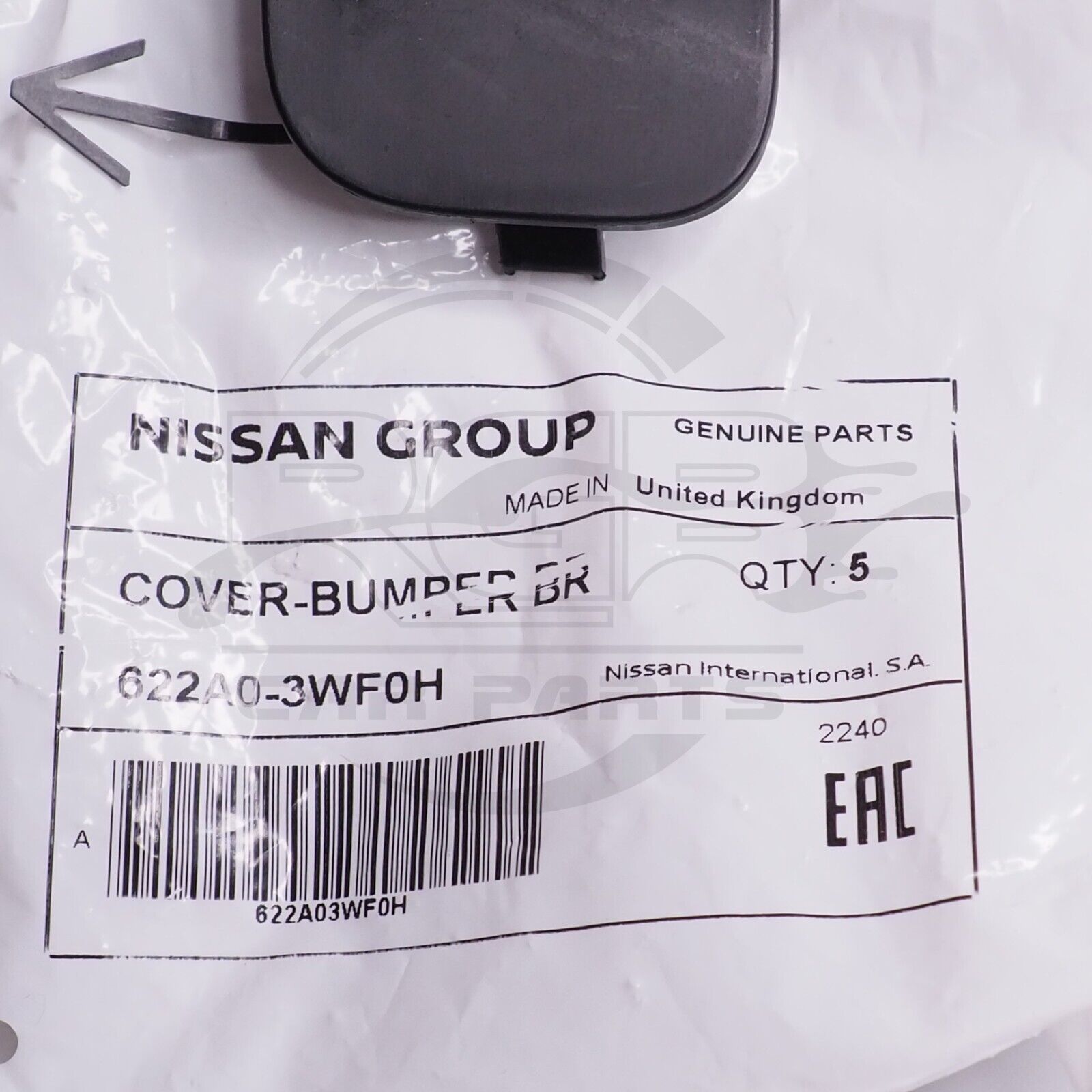 Nissan Note E12 Front Bumper Tow Hook Eye Cover Cap 2013-2017