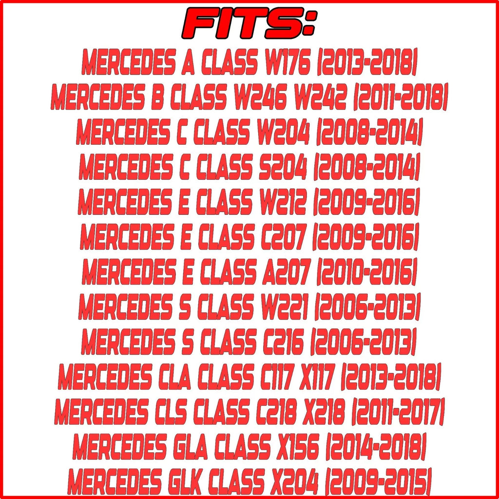 Left Wing Mirror Cover For Mercedes W212 W221 W204 X204 C216 C207 Obsidian Black 197