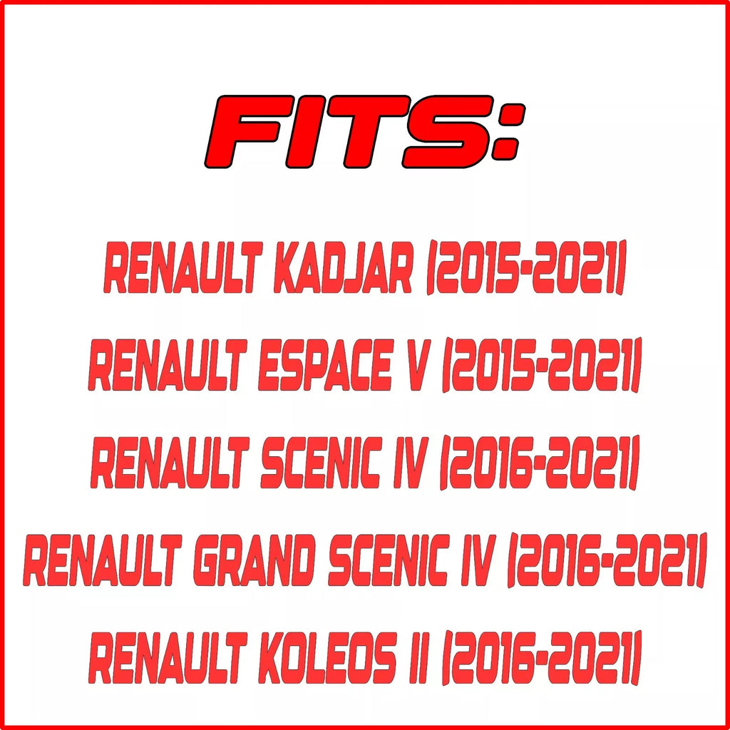 Pair Wing Mirror Cover Cap For Renault Kadjar MK1 2015-2021 Black