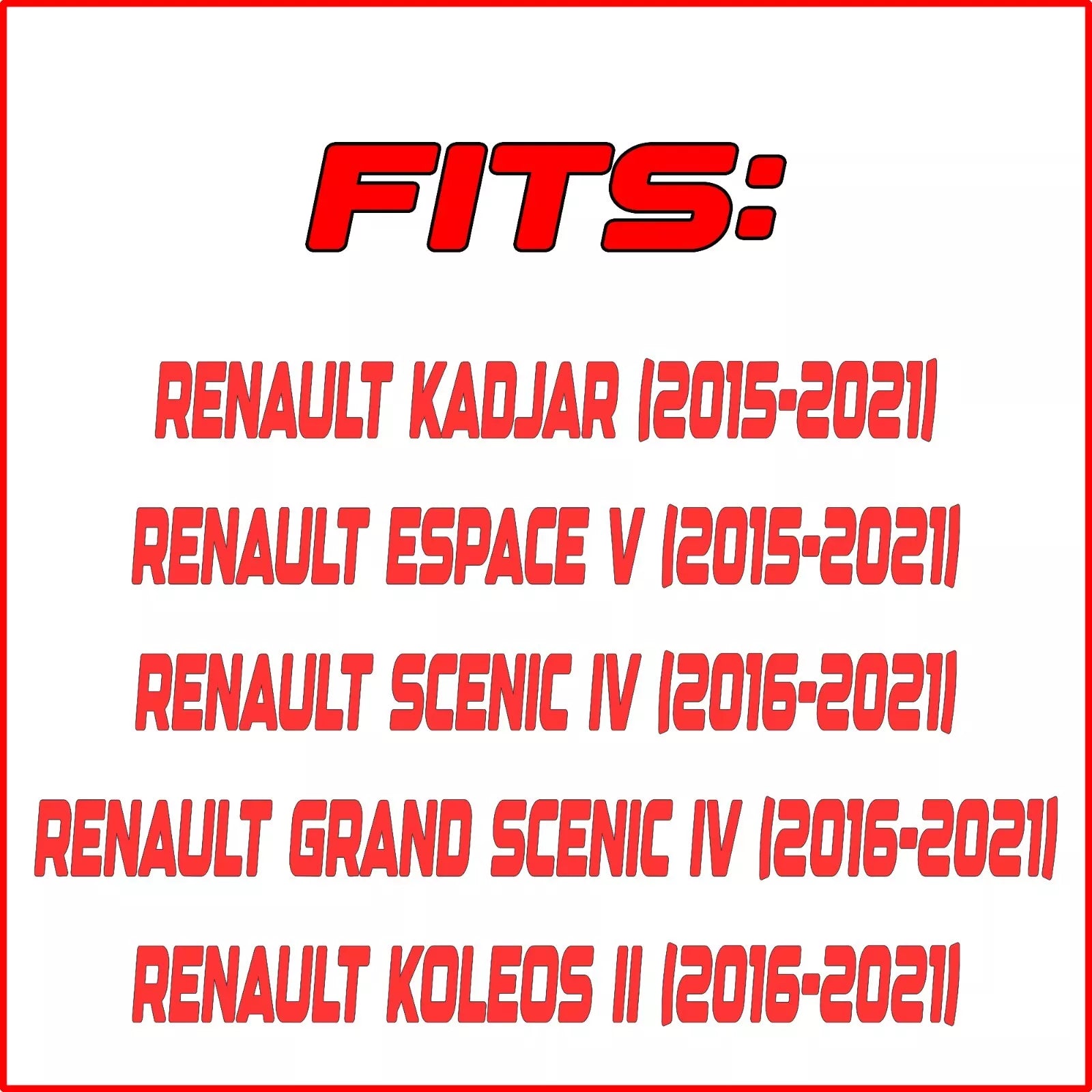 Pair Wing Mirror Cover Cap For Renault Kadjar MK1 2015-2021 Black