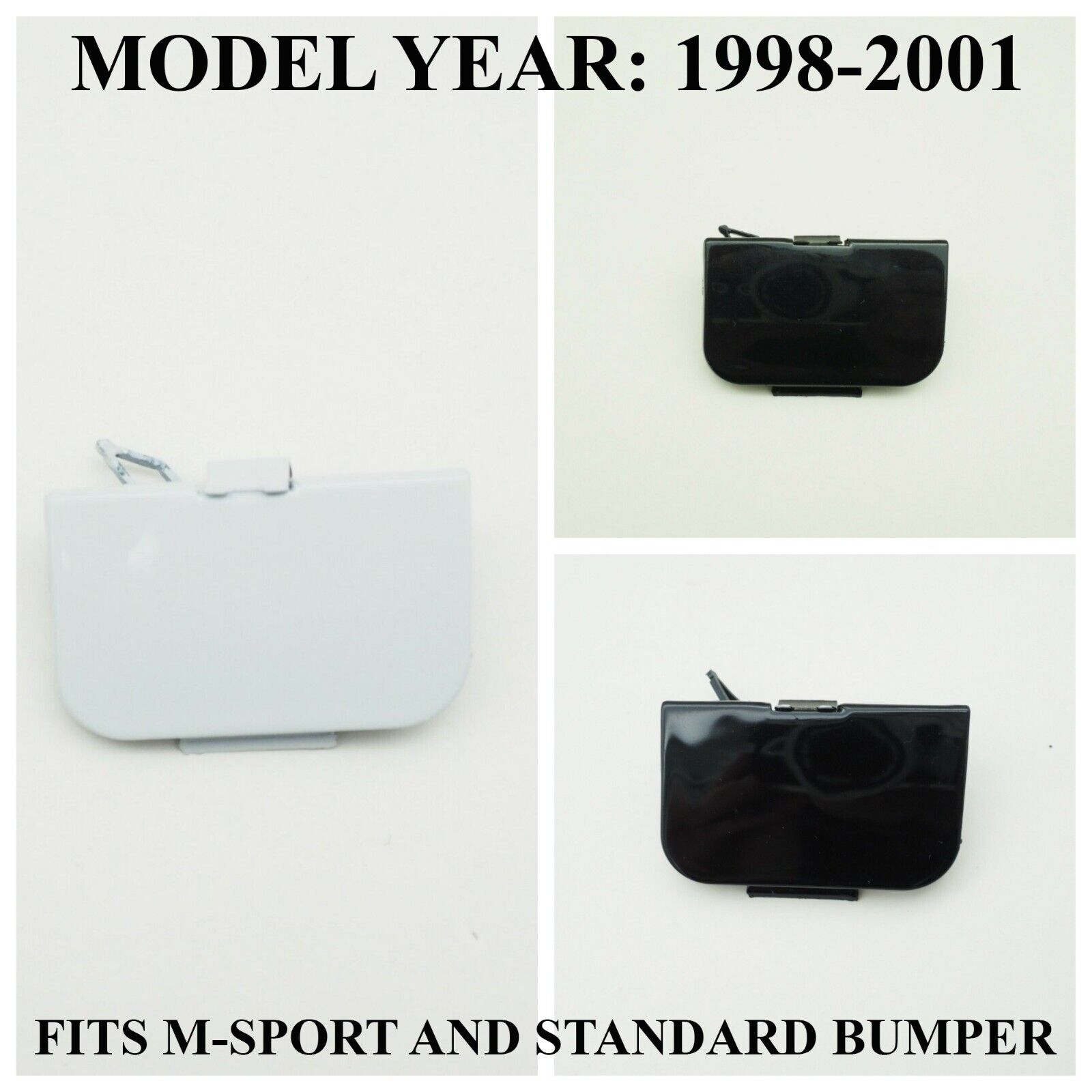 BMW 3 Series E46 Saloon Estate Front Bumper Tow Hook Cover For 1998-2001