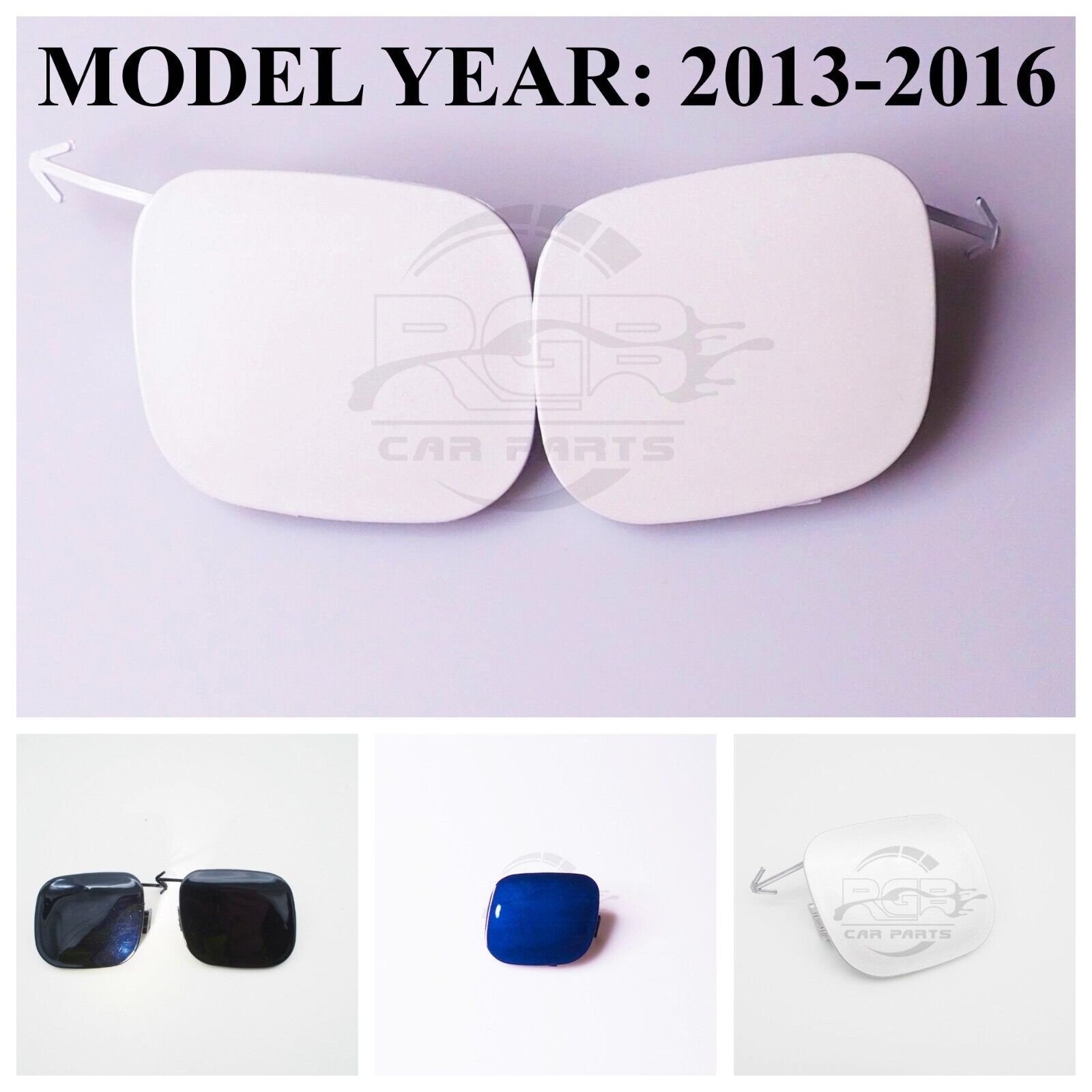 Painted Front Bumper Tow Hook Cover Toyota Highlander XU50 13-16 Choose Color/Side