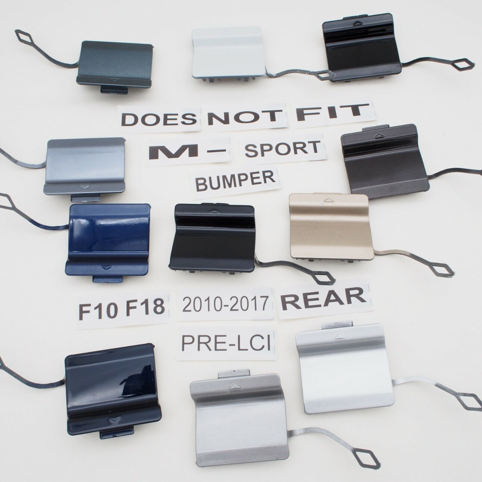 Painted Rear Bumper Tow Hook Cover BMW 5er F10 SE 10-13 Pre-LCI Choose Color