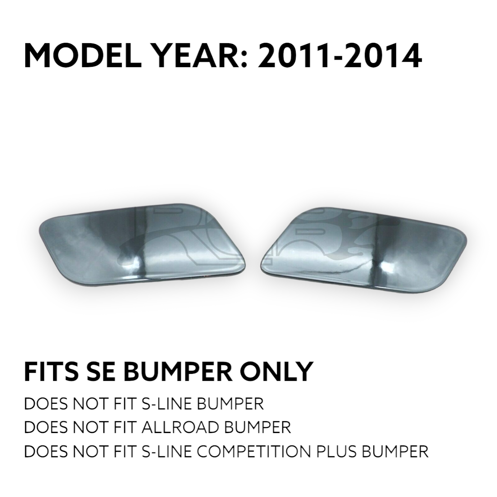Audi Q3 8U Headlight Washer Cover Pair Left Right For 2011-2014