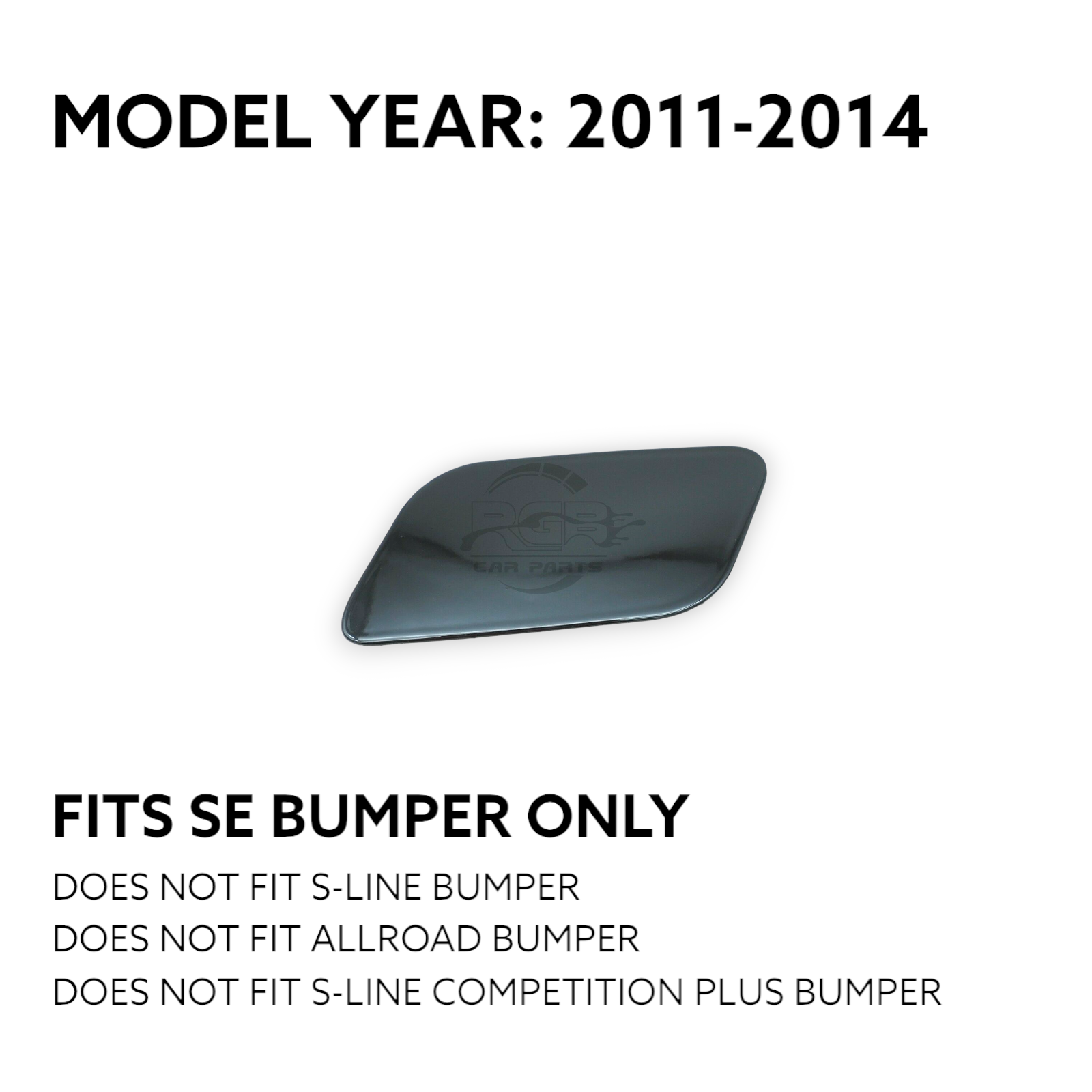 Audi Q3 8U Headlight Washer Cover Pair Left Right For 2011-2014