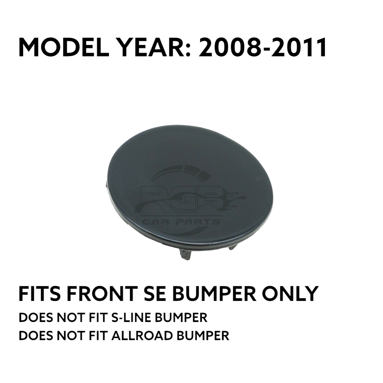 Audi A4 B8 SE Front Bumper Tow Hook Cover For Pre-Facelift 2008-2011