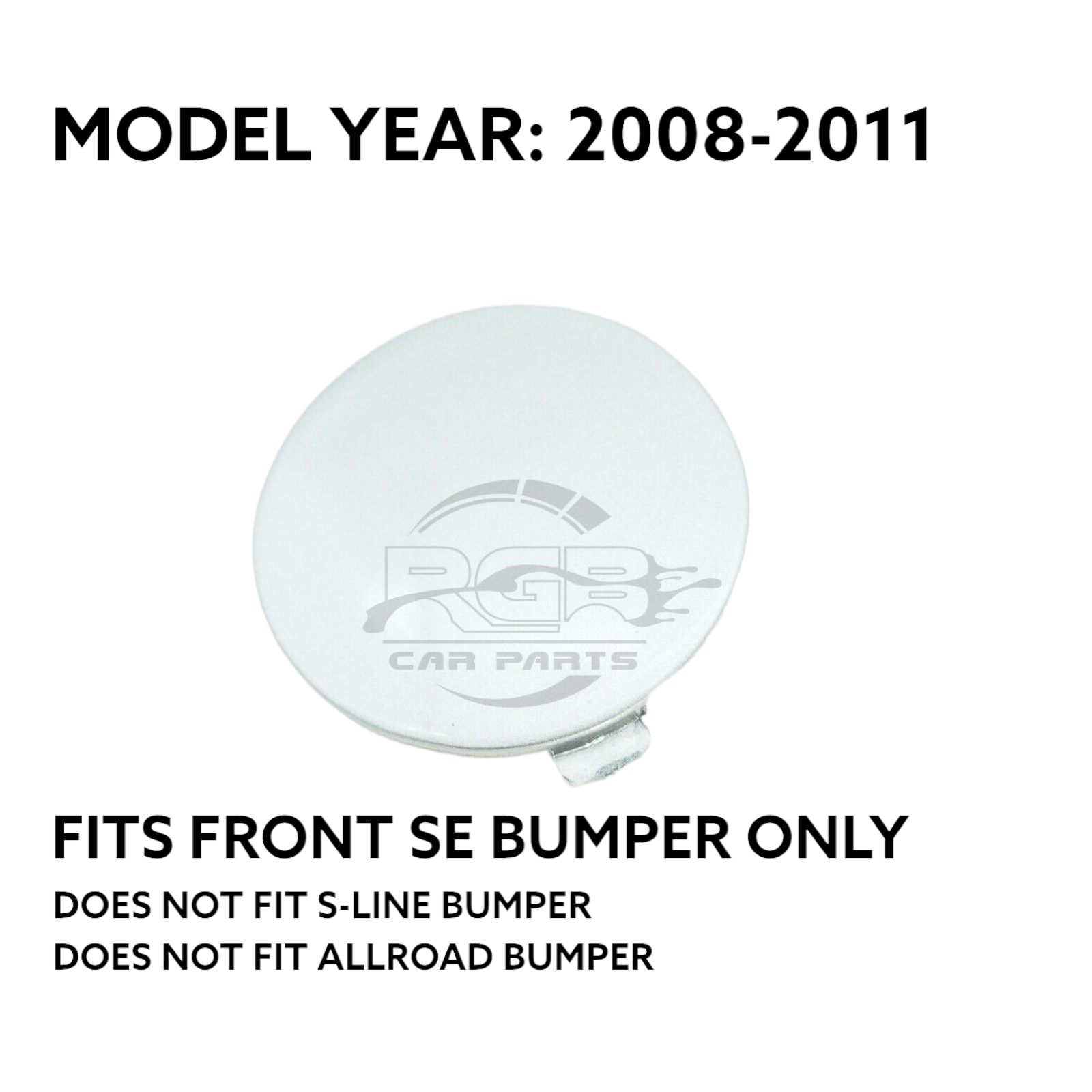 Audi A4 B8 SE Front Bumper Tow Hook Cover For Pre-Facelift 2008-2011