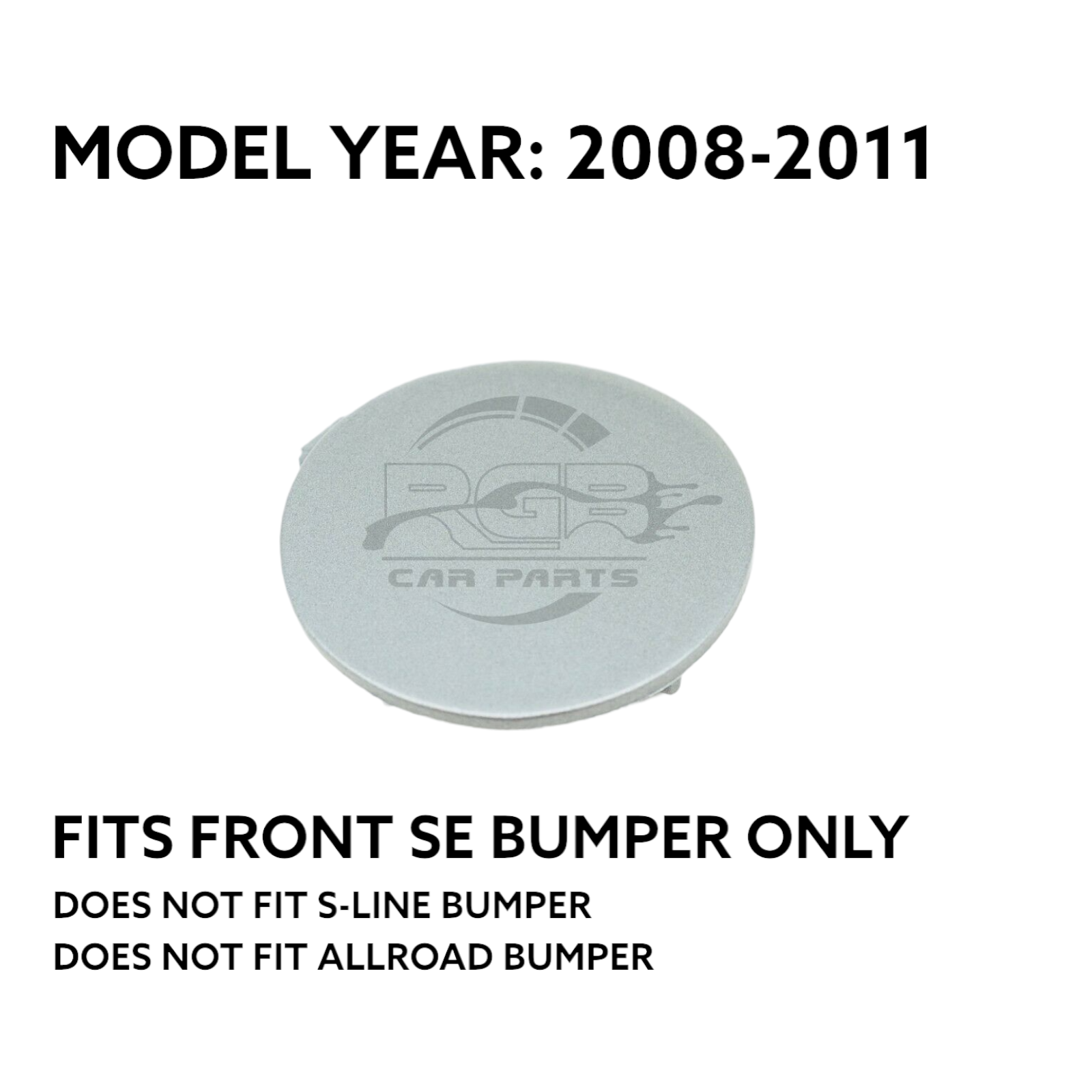 Audi A4 B8 SE Front Bumper Tow Hook Cover For Pre-Facelift 2008-2011