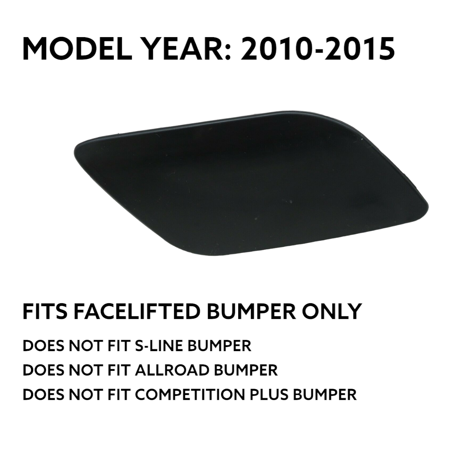 Painted Audi Q7 4L Headlight Washer Cover Jet Cap For 2010-2015 
 4L0955275G / 4L0955276G